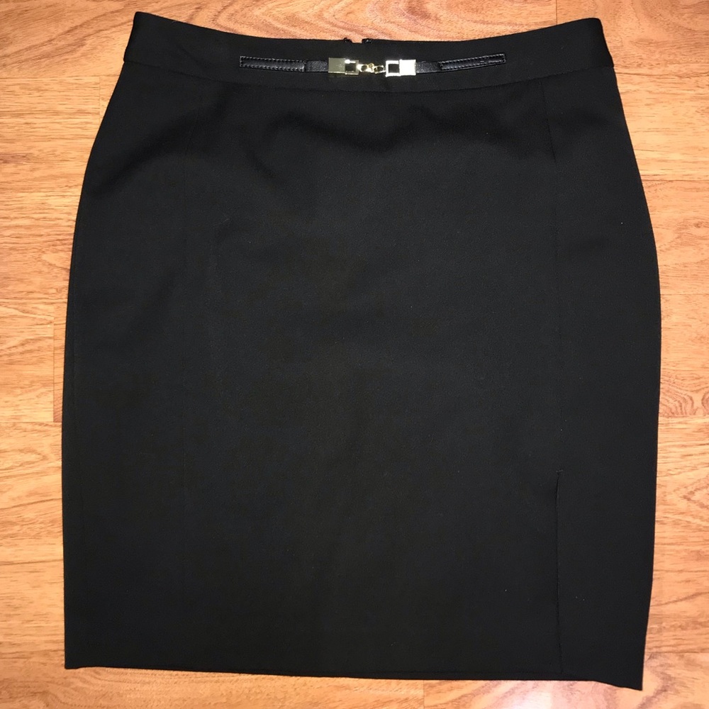 Express Black Skirt with Gold Detail Size 10
